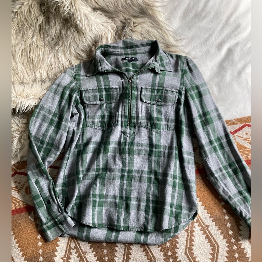 Madewell Flannel Zip-Front Women’s Shirt- S